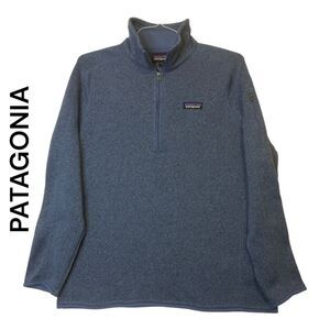 PATAGONIA WOMENS BETTER 1/4 ZIP SWEATER XL BLUE 25618 OUTDOORS